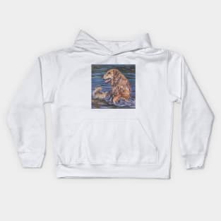 Golden Retriever Fine Art Painting Kids Hoodie